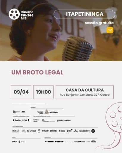 Casa da Cultura de Itapetininga recebe sessões gratuitas de cinema às quintas em abril